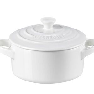 Le Creuset Stoneware Mini Round Cocotte, 8 oz., White